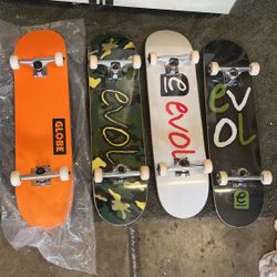 Brand New Complete Skateboards 8.25 Or 8.125 Globe Evol
