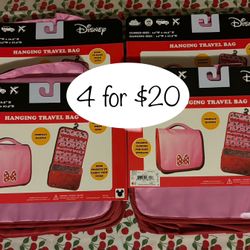 Minnie Mouse Hanging Travel Bags 4 for $20