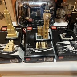 16 Lego architecture Sets already Built With Boxes