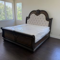 New In Box King Bed Frame With Mattress (Read Description Below)