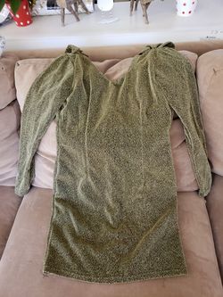 Gold holiday dress