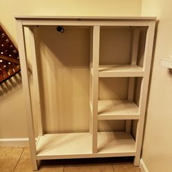 IKEA Bookshelf With Clothing Rack