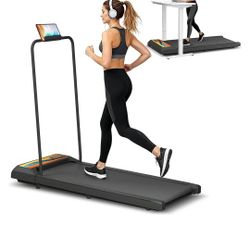 Almohadilla para caminar con barra de asa, cintas de correr de 2.5 HP para el hogar, caminadora portátil debajo del escritorio con 5% de inclinación, 