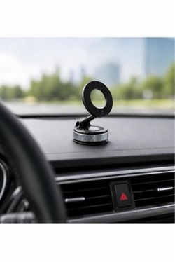 Magnetic Vacuum Suction Car Phone Mount 360° Rotating Dashboard Holder