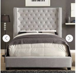Tall Headboard Queen Bed Frame And Without Mattress