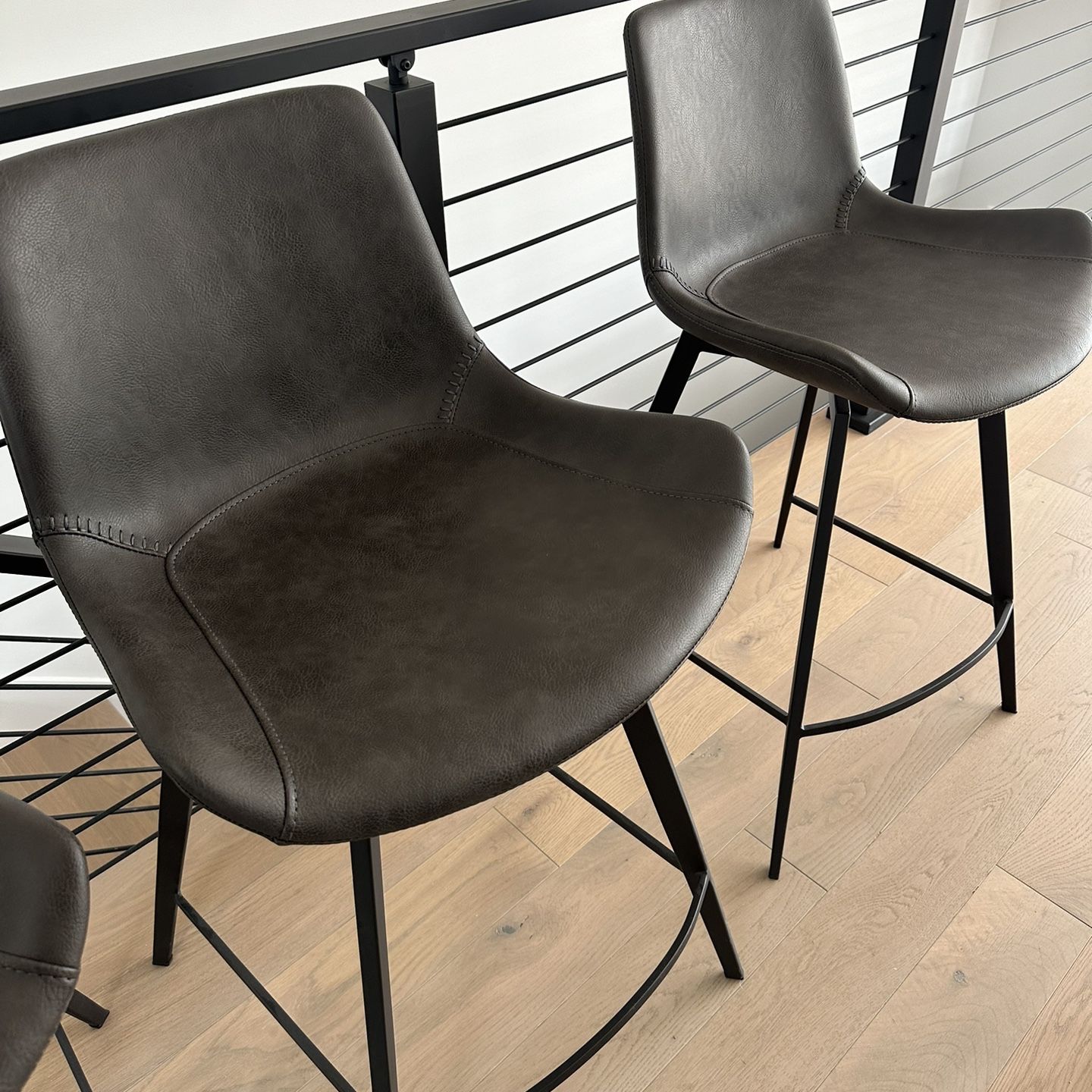 NEW 6 Leather Arhaus Stools - Counter height 