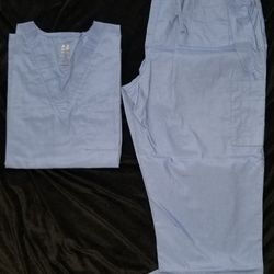 Dagacci Medical Uniform Unisex Scrubs Set Scrub Top and Pants

