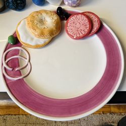 Vintage Lotus 1989 Bagel, Lox & Bagel With Cream Cheese Serving Platter