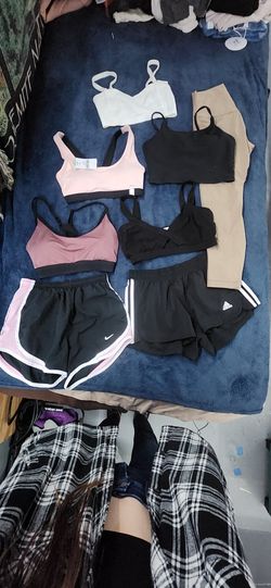 Bundle Of Athletic Wear- 3 Sports Bras, 2 Bralettes, 2  Shorts And 1 Leggings 