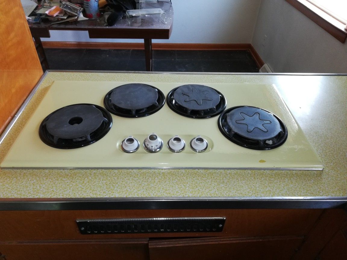 1954 Western Holly Double oven with range, and stainless hood for Sale