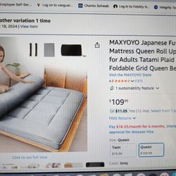 Futon Mattress, Queen, Like New