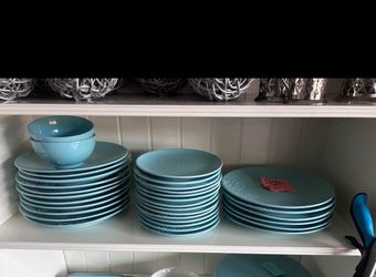 Robin egg blue dishware
