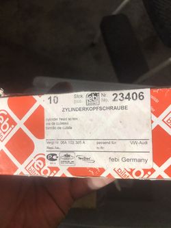 Febi headbolts for 06A 1.8t engine vw/ Audi