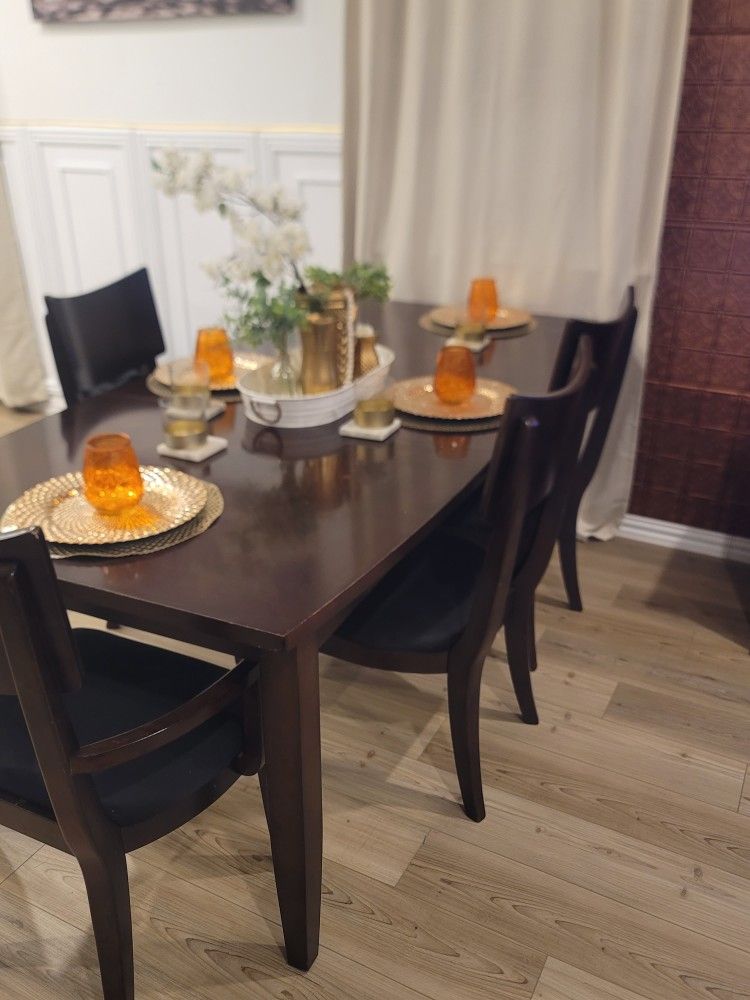Large Wood Kitchen Table With 4 Chairs