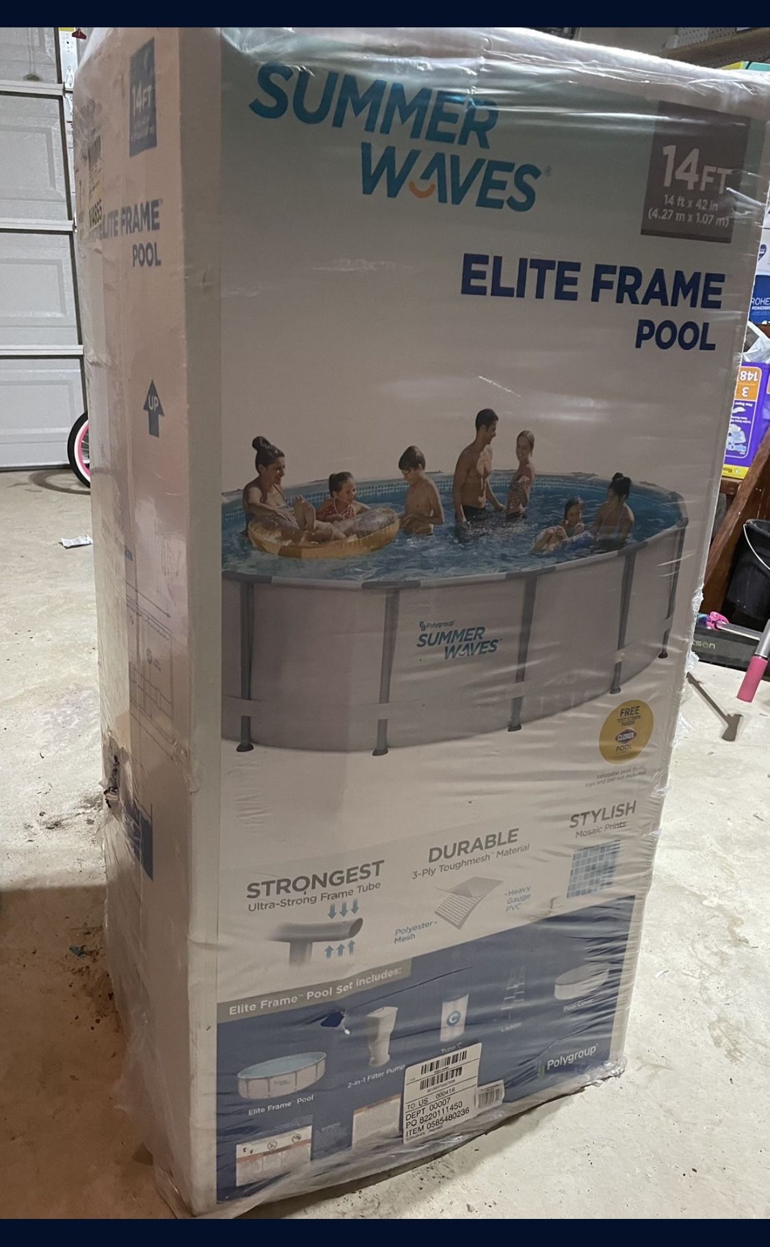 Summer Waves 14ft x 42" Above Ground Elite Metal Frame Pool Complete with Ladder, Pump & Cover  (Reasonable offers considered) 