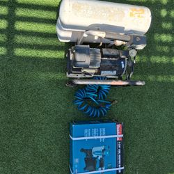 Air compresor and Roofing Nailer