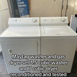 Maytag Washer And Gas Dryer Set