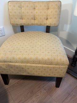 Yellow accent chair