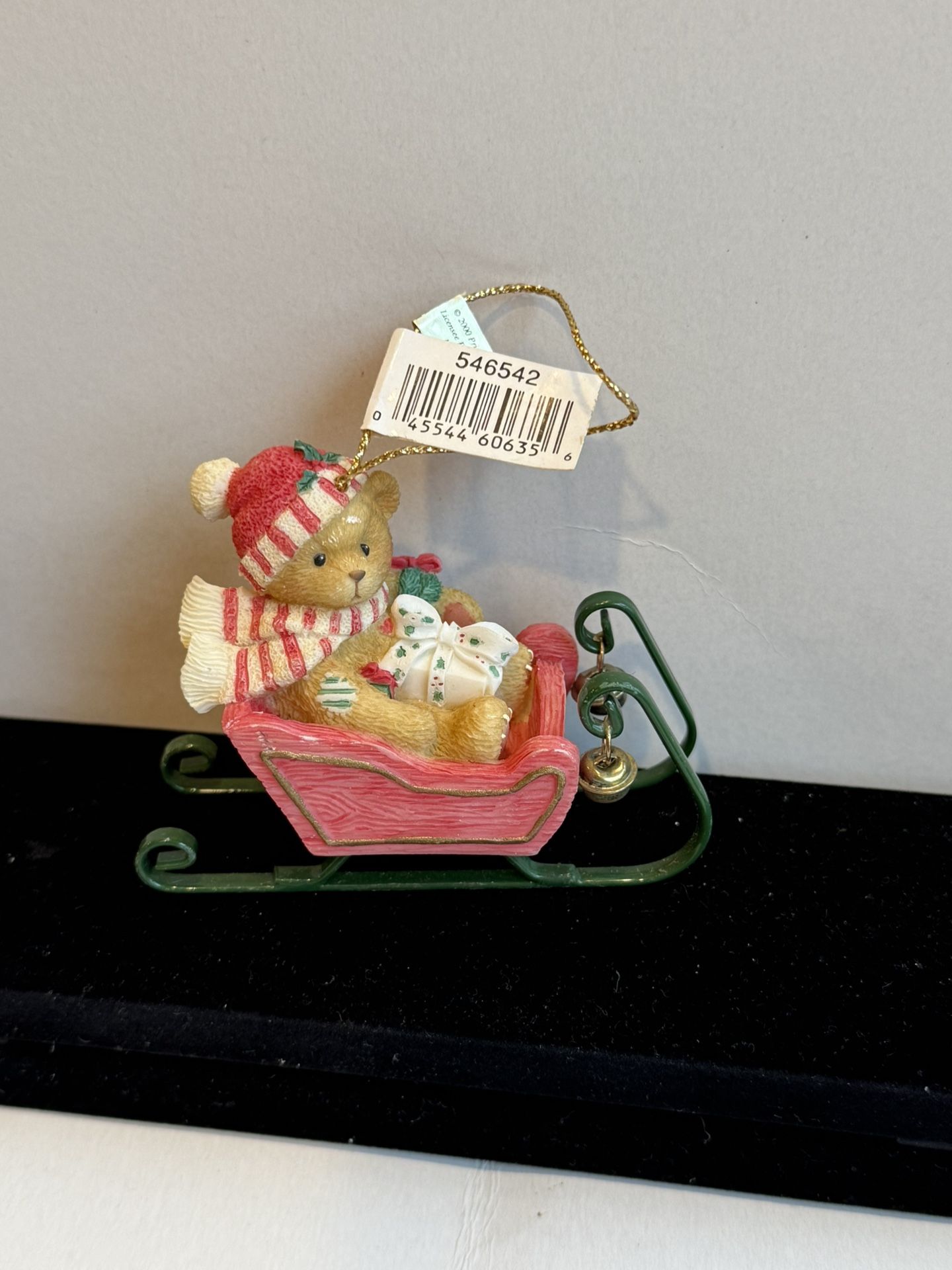 Cherished Teddies Hanging Ornament #546542 Sleigh 2000 Priscilla Hillman Enesco