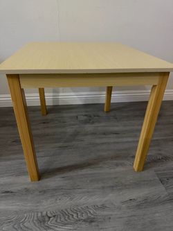 Kid Light Wood Square Dining Table