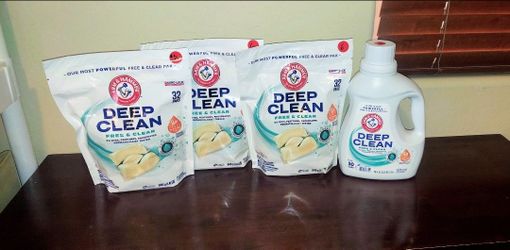 Arm and Hammer laundry Detergent 32 count  pods & 75 floz- $6 Each