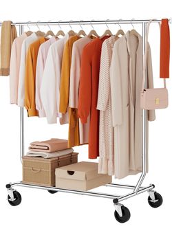 Clothing Rack, Collapsible, Heavy Duty, Chrome