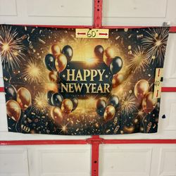 Happy New Year Banner 60x40