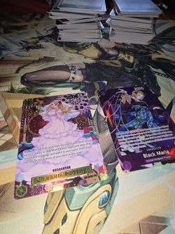One Piece TCG Charlotte Pudding SP Full Art & Black Maria SR Alt Art