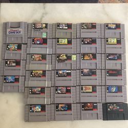 Super Nintendo Games Super Metroid, Final Fantasy III, Castlevania, Mega man!