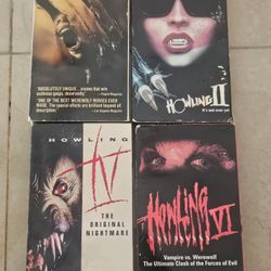 The Howling 1,2,4 And 6 VHS Tape Movies ( Lot Of 4 Movies)
