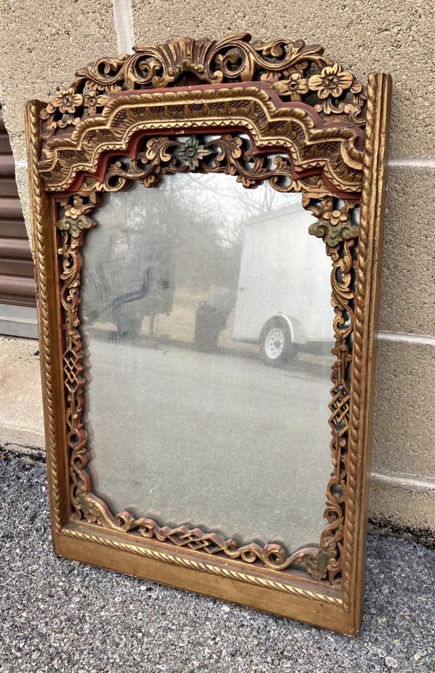 Vintage Gold Accent Mirror 1800 Circa