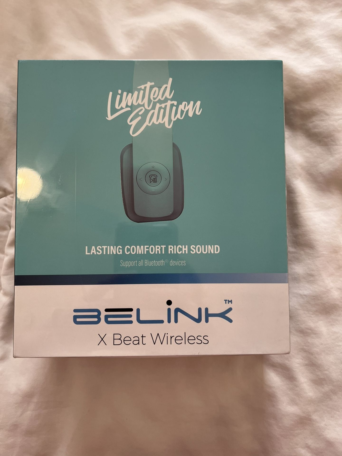 NIB BeLink x Beat Wireless Bluetooth Headphones w/ Microphone- Teal