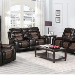 Brand New 3 Pc Recliner Living Room Set