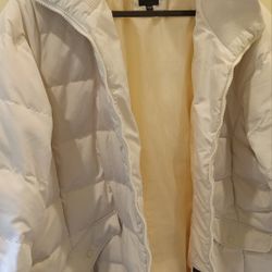 Lane Bryant Essentials Primasoft lined Cream puffer coat