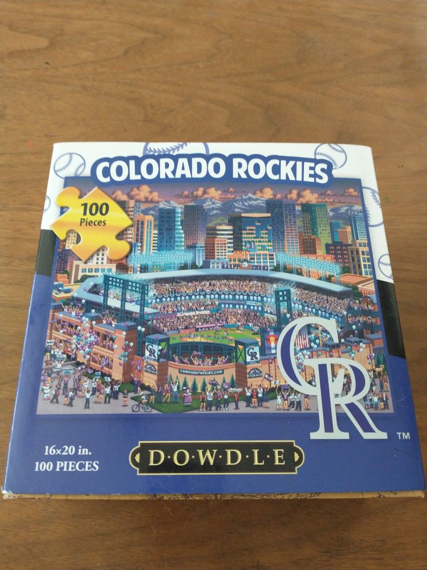 New sealed MLB Colorado Rockies 100 piece jigsaw puzzle by Dowdle 16"x20"