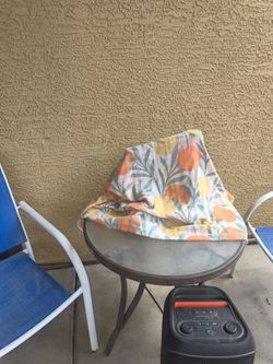 Outside tables and chairs