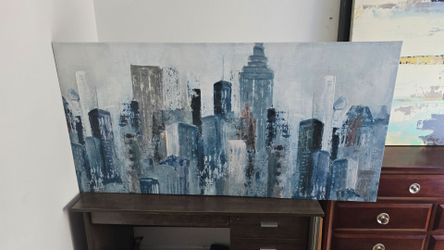 “City Mood Embellished Canvas Wall Art