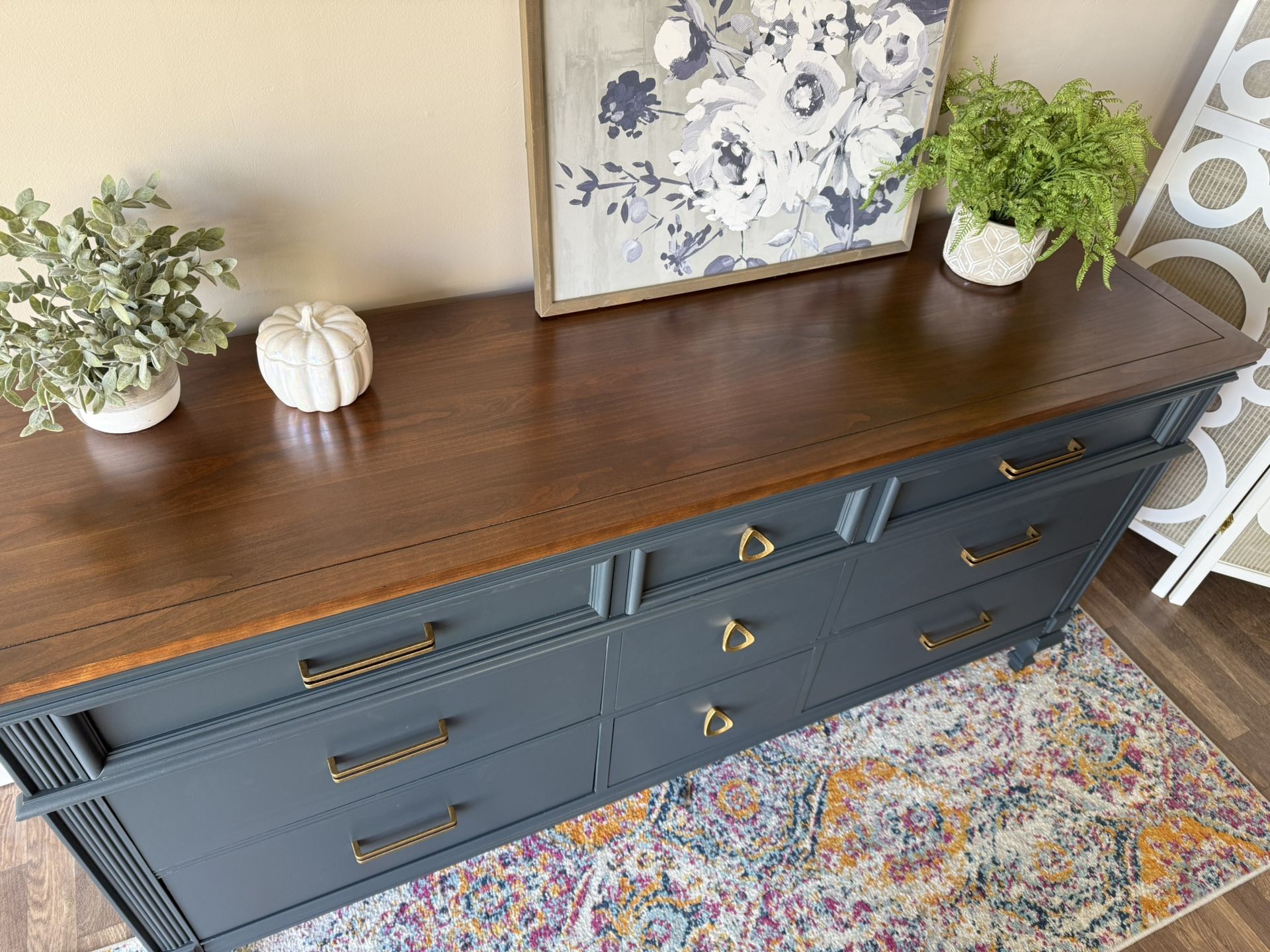 Vintage Bassett Dresser With New Hardware