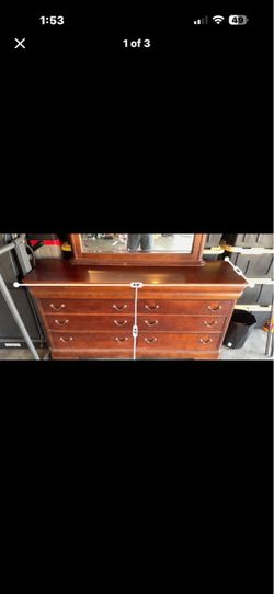 mirror and dresser