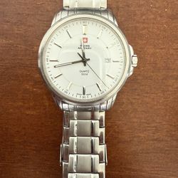 swiss military quartz 100m wsm.2 stainless steel