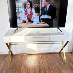 Modern White & Gold Desk
