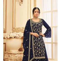 Prija Collection Ready to Wear Indian Party/Wedding Wear Designer Palazzo Salwar Suit for Womens