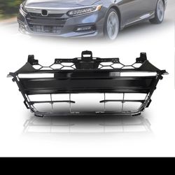 Front Grille Bumper Upper For 2018 2019 2020 Honda Accord Replacement Black