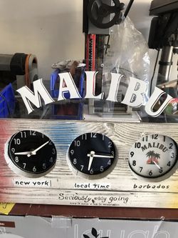 Light up Malibu clock