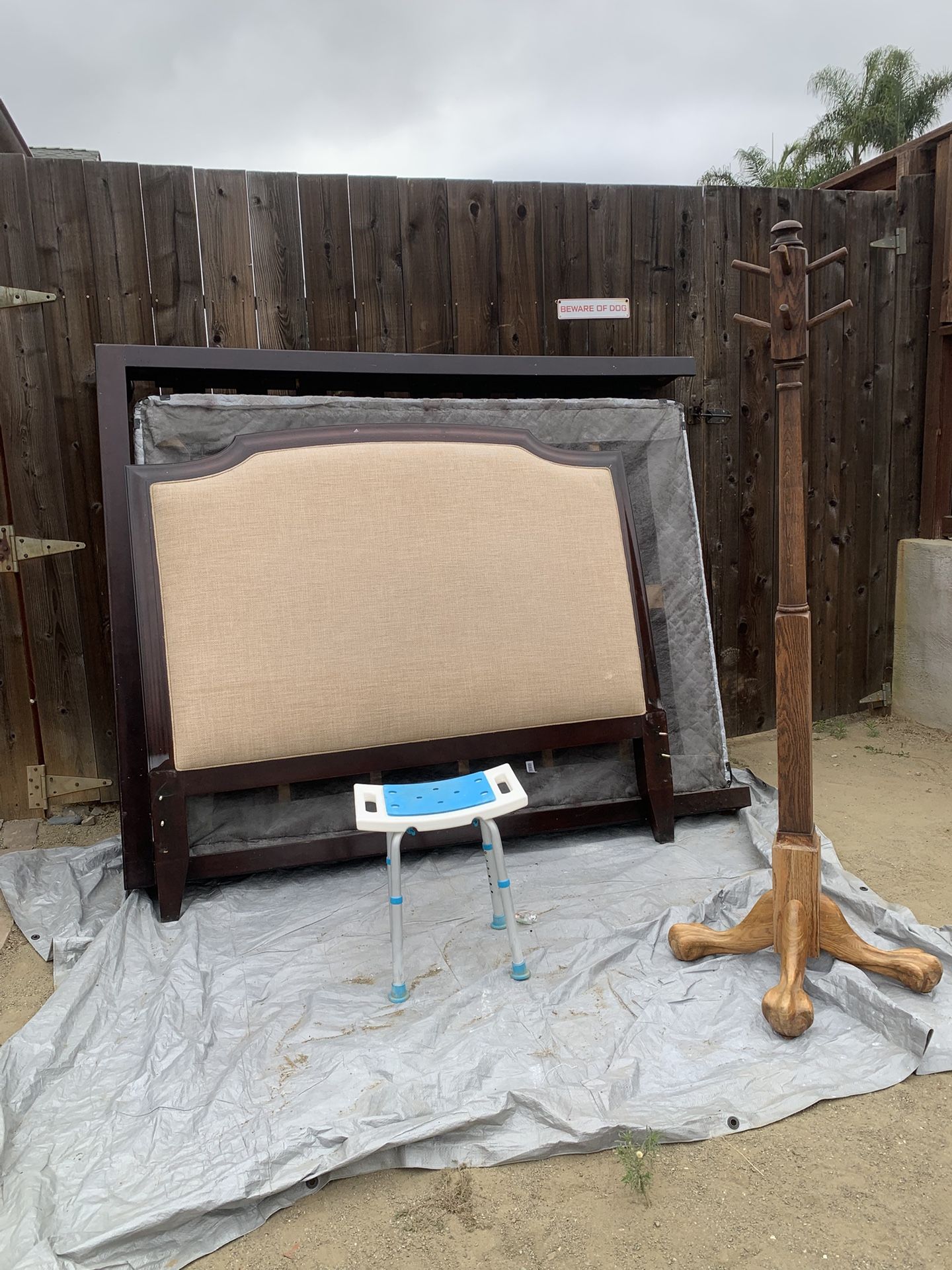 Free- Queen Mattress Frame, Coat Rack, Chair
