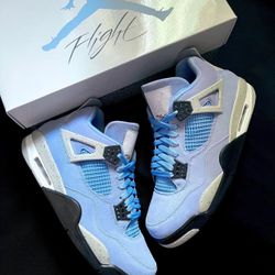 Jordan Air Jordan 4 "University Blue" Lightweight Braided Mid-top Retro Basketball Shoes Men's University Blue 