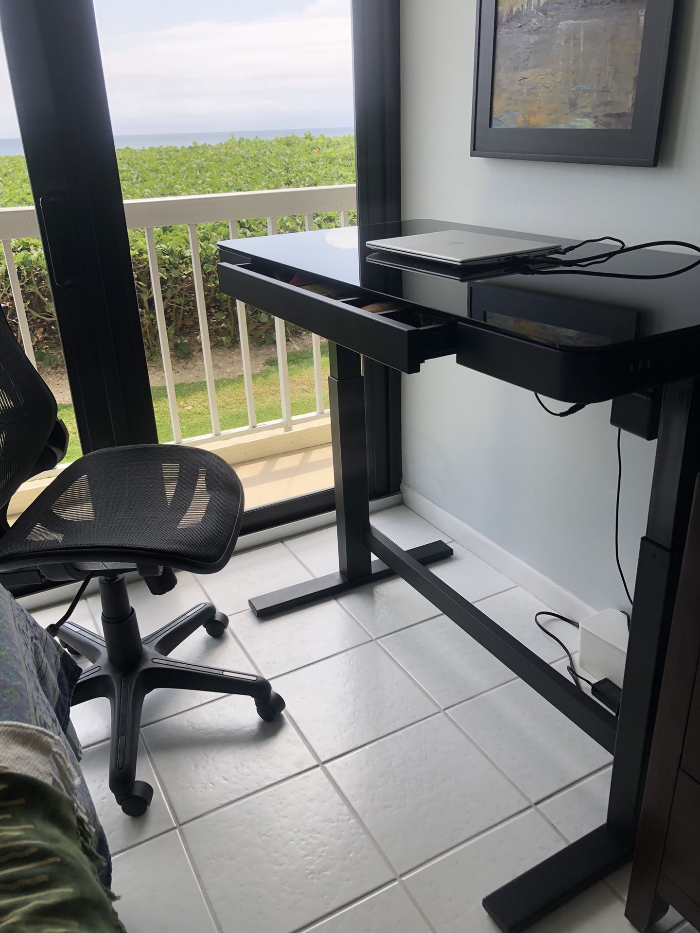 Desk - Adjustable Electric. Including Chair