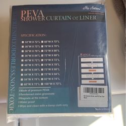 Mrs Awesome PEVA shower Curtain Liner 72”x68”