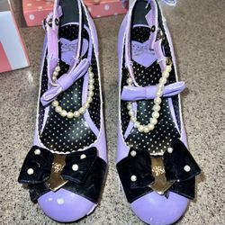 Angelic Pretty Cinema Doll Shoes Lavender