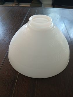 Vintage White Milk Glass Waffle Torcheier Lampshade